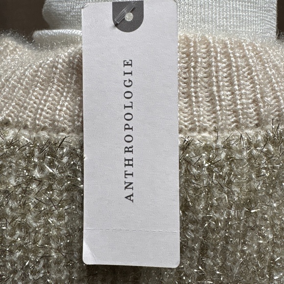 Anthropologie Metallic Cocoon Sweater-Gold Shimmer-NWT - Picture 4 of 4